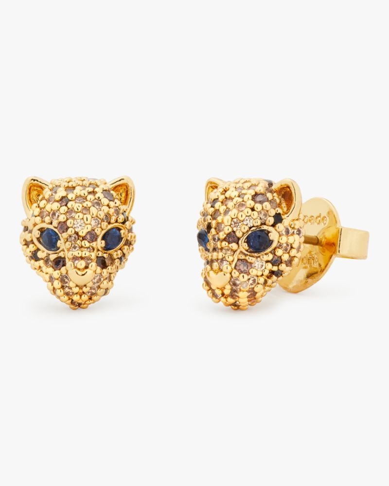 Kate Spade Winter Carnival Pave Leopard Studs Multicolor | 8592431-SX