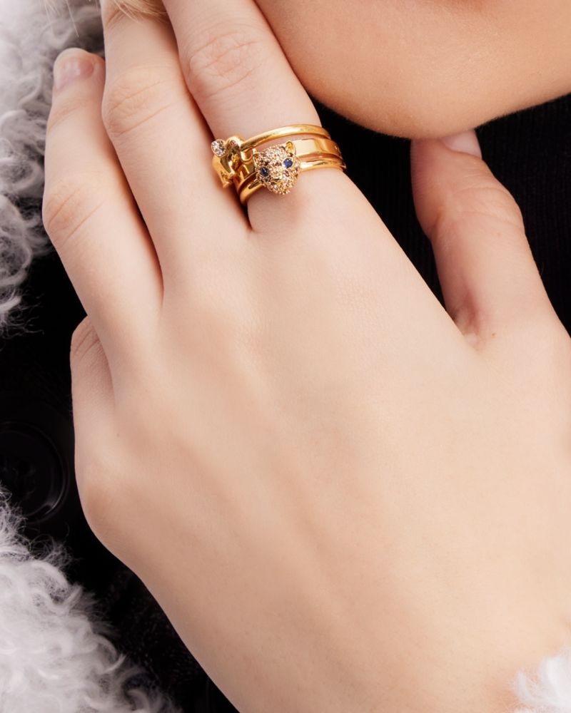 Kate Spade Winter Carnival Ring Set Gold | 6108325-OU