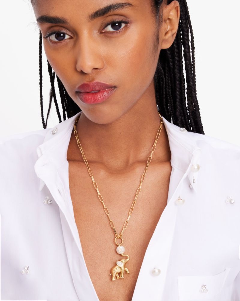 Kate Spade Winter Carnival Statement Pendant Gold | 3692547-OB