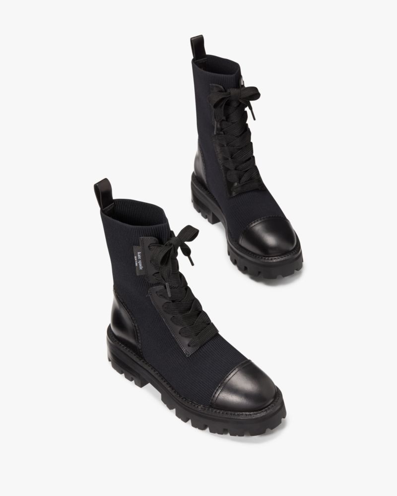 Kate Spade Winton Lug Booties Black | 8953142-QF