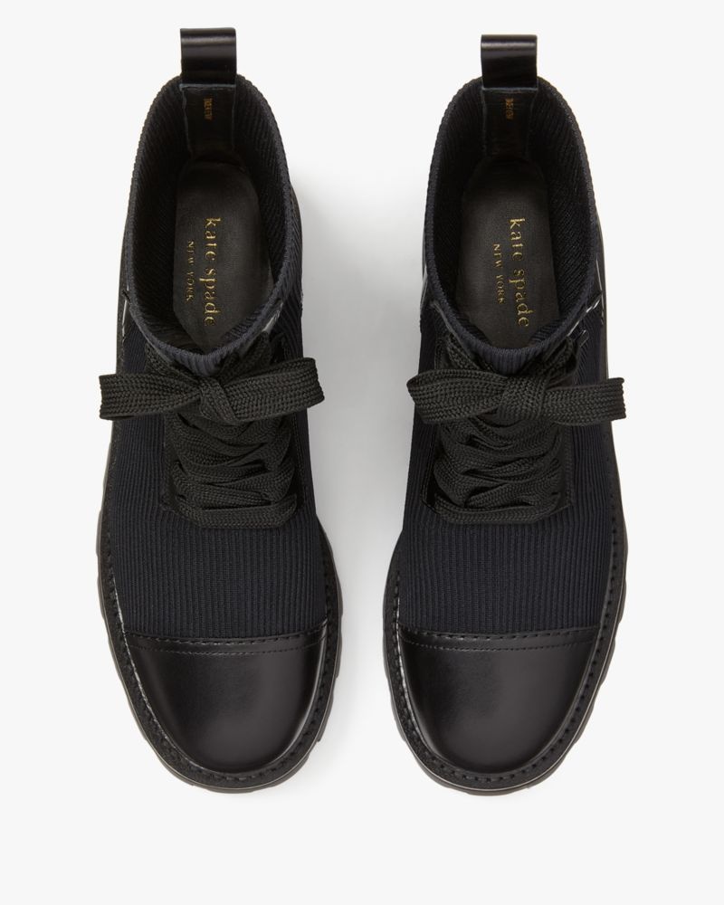 Kate Spade Winton Lug Booties Black | 8953142-QF