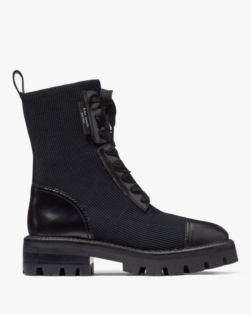 Kate Spade Winton Lug Booties Black | 8953142-QF