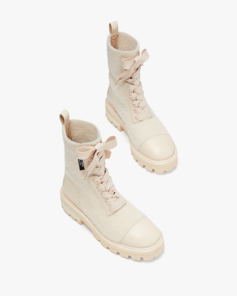 Kate Spade Winton Lug Booties Milk Glass | 9132658-XJ