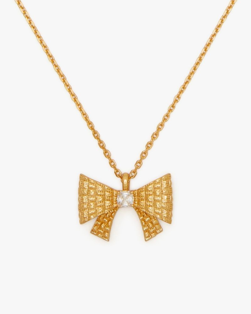 Kate Spade Wrapped In A Bow Mini Pendant Gold | 5329087-KO