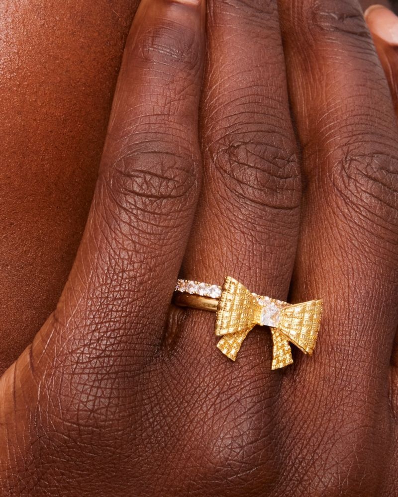 Kate Spade Wrapped In A Bow Stacking Rings Gold | 6892013-OQ
