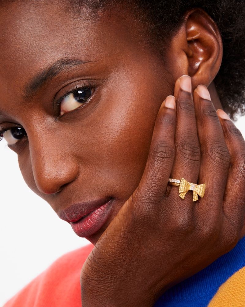 Kate Spade Wrapped In A Bow Stacking Rings Gold | 6892013-OQ