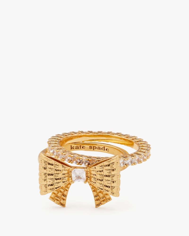 Kate Spade Wrapped In A Bow Stacking Rings Gold | 6892013-OQ